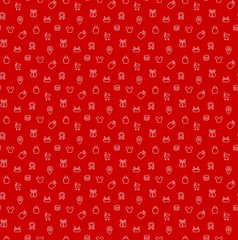 Red background for seasonal sale seamless pattern