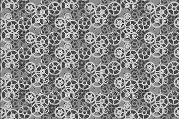 Vintage background retro mechanism clock gears seamless pattern