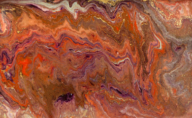 Marble abstract acrylic background. Marbling artwork texture. Agate ripple pattern. Gold powder.