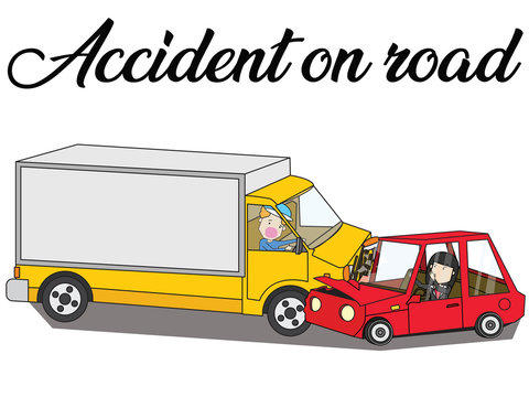 truck and car crash accident