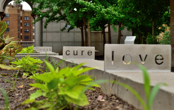 Love and cure signs.