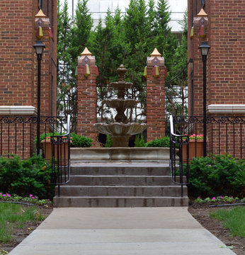 A fountain in downtown Kansas City, Missouri.