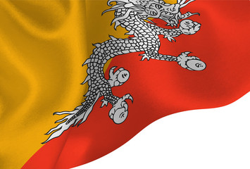 ブータン　 国旗　旗　背景 