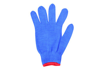 Blue gloves isolated on white background 