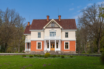 Fototapeta na wymiar Old Olustvere manor, the remarkable Estonian vodka distillery site