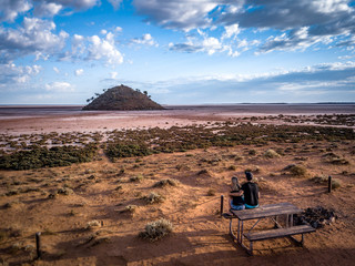 Lonely Camper in outback west australia