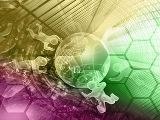 Globe and color mans