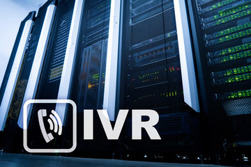 IVR Interactive voice response communication concept.