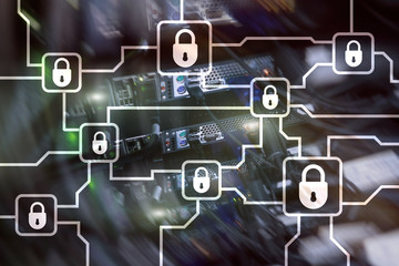 Blochain information encryption. Cyber security, crypto currency.