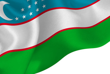 ウズベキスタン　 国旗　旗　背景