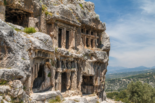 Ruins of the ancient town Tlos, Mugla province, Turkey