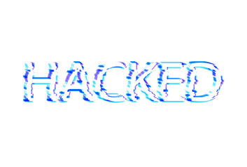 Vector Glitch Effect Letters: Hacked, Background Lettering.