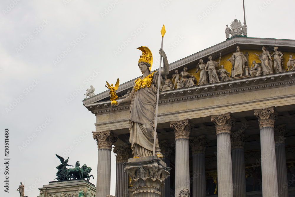 Wall mural pallas-athena-brunnen in front of parliament, vienna