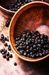 Bowl of juniper berries