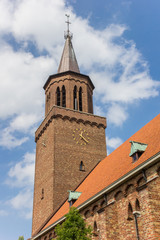 Fototapeta na wymiar Tower of the Dominicus church in Leeuwarden, Netherlands