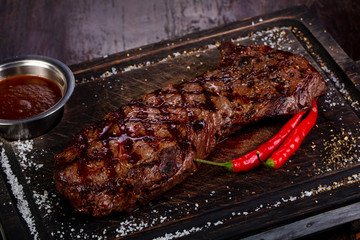 Grilled beef steak