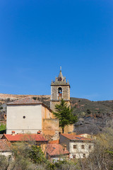 Fototapeta na wymiar San Juan Bautista church in Santibanez de Ayllon, Spain