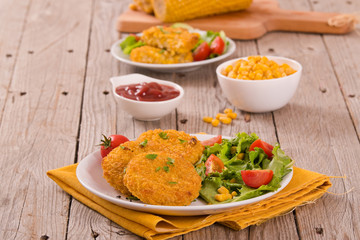Corn burgers. 