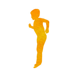watercolor silhouette child
