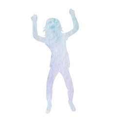 watercolor silhouette of a child