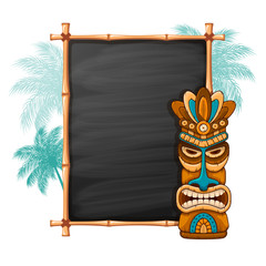 Tiki Mask And Bamboo Frame © Pagina