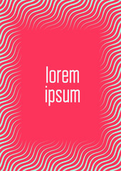 Abstract minimal cover with geometric waves and gradients. Trendy layout with halftone. Abstract minimal cover template for book, banner, invitation and poster. Futuristic business illustration.