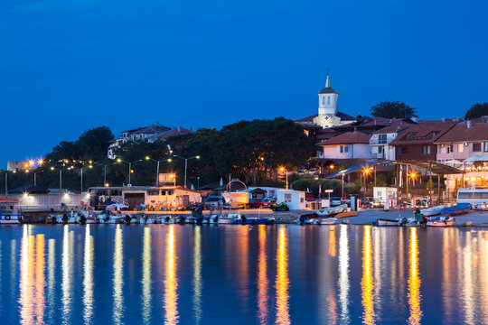 Night view to the Neseber city