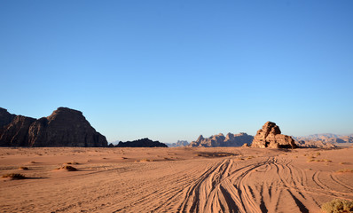Fototapeta na wymiar desert Wadi-rum, Jordan