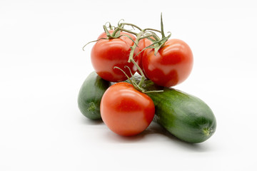 cucumbers and tomatoes