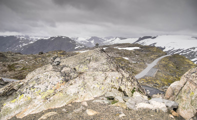 Dramatic mountain landscape in Scandinavia