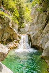 Enipea source of the river 