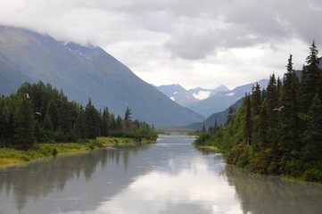 Fototapeta na wymiar Beautiful landscape in Alaska