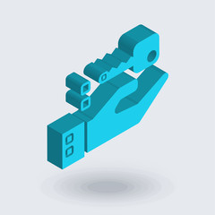 Closing icon vector isolated on white background for your web and mobile app design, Closing logo concept , isometric 3D icon