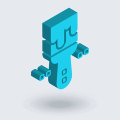 Painted icon vector isolated on white background for your web and mobile app design, Painted logo concept , isometric 3D icon