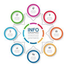 Vector infographic template for diagram, graph, presentation, chart, business concept with 8 options.