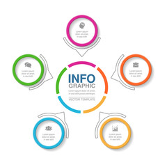 Vector infographic template for diagram, graph, presentation, chart, business concept with 5 options.