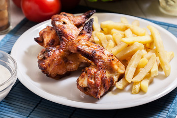 Tasty baked chicken wings