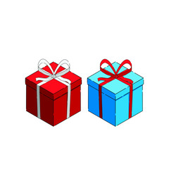 Fototapeta premium gift box vector icon flat style isolated on white background