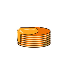 honey pancakes vector icon flat style isolated on white background