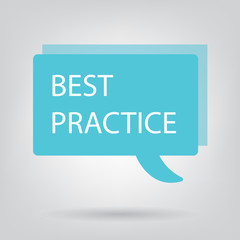 best practice written on speech bubble- vector illustration