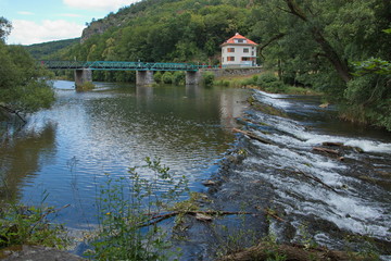 Fototapeta na wymiar River Thaya near Hardegg in National Park Thayatal in Lower Austria 