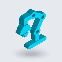 Studying icon vector sign and symbol isolated on white background, Studying logo concept , isometric 3D icon