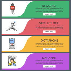 Mass media web banner templates set