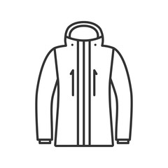 Ski jacket linear icon