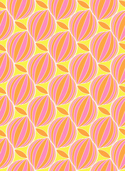 Seamless vector abstract watermelon geometric colorful modern pattern. Orange, yellow and red colors