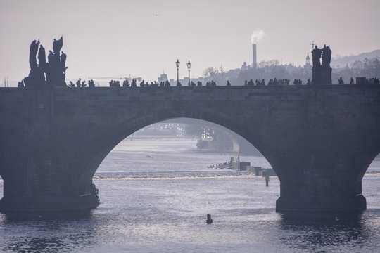 Charles Bridge,  Prague, Czech Republic. 2014-01-05