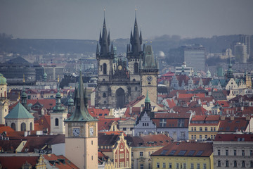 Obraz premium The streets of Prague. Prague, Czech Republic. 2014-01-05
