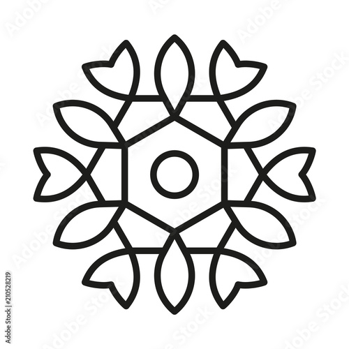 "Simple Mandala. Vector Lines." Stock image and royalty ...