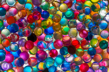 Colorful bbstract blurred bokeh background. Close-up photography.