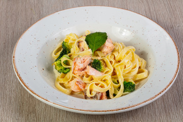 Pasta with salmon
